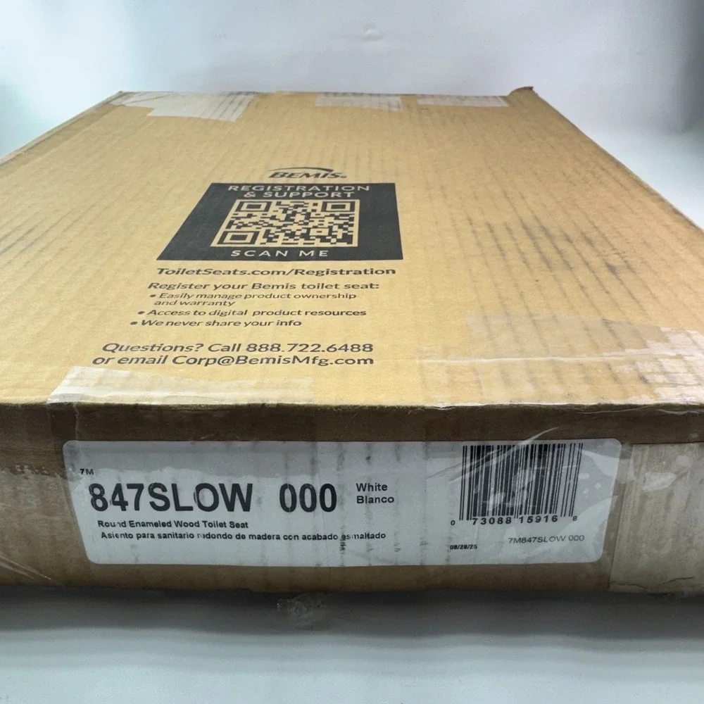 Mayfair Cassel Slow Close Toilet Seat, ROUND, Non Slip Premium Wood Seat